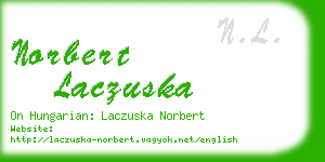 norbert laczuska business card